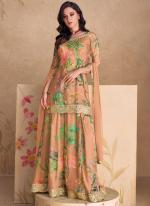 Heavy Chinnon Multi Colour Festival Wear Printed Readymade Plazzo Suit